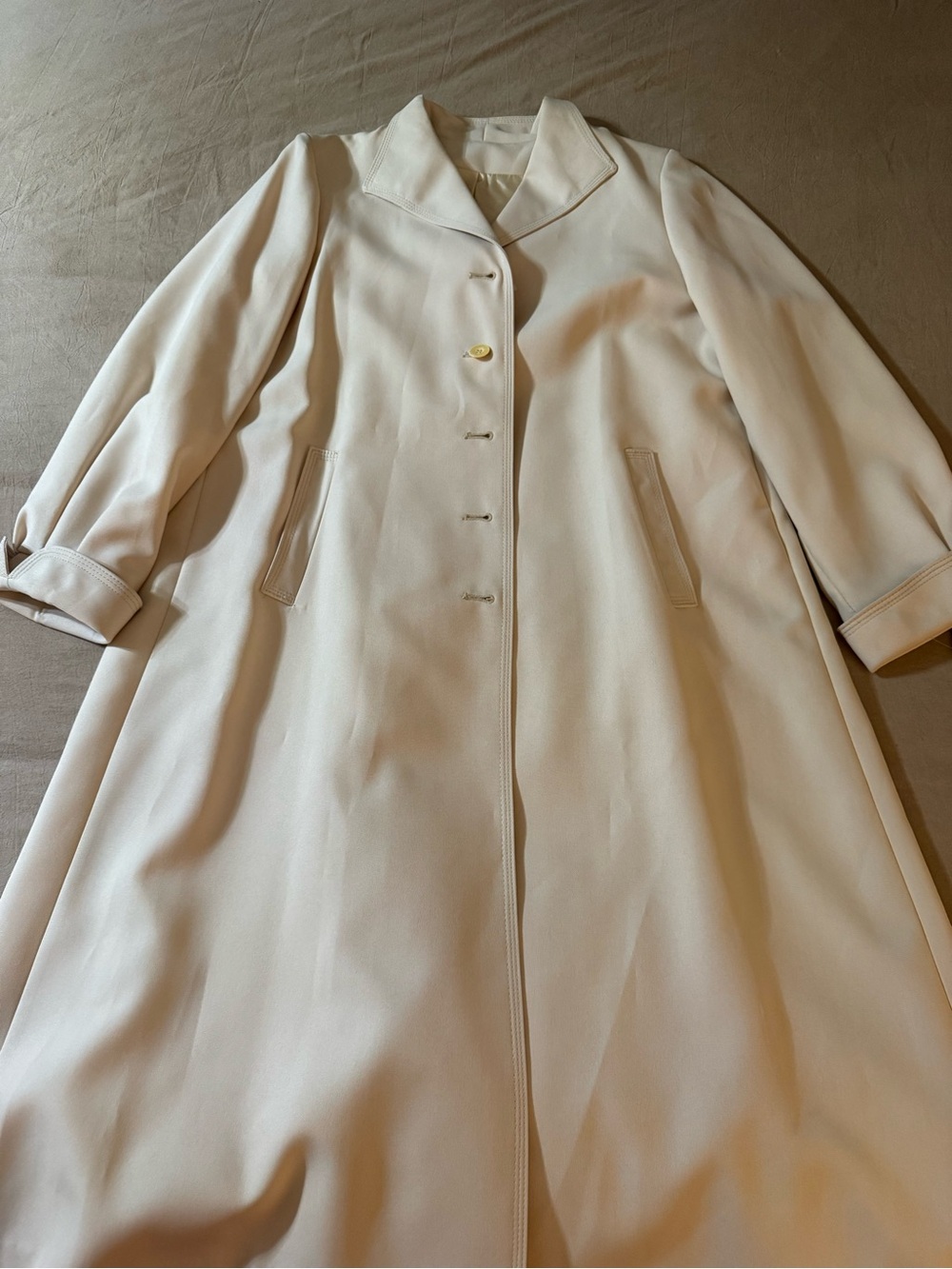 Vintage NWT Bonders Ivory Coast Button Front Jacket Coat with Pleated Back